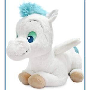 Disney Store Pegasus Plush Hercules White Blue Horse 16” Stuffed Animal